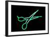 Neon Signs And Symbols Isolated On Black-mikeledray-Framed Art Print