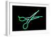 Neon Signs And Symbols Isolated On Black-mikeledray-Framed Art Print