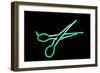 Neon Signs And Symbols Isolated On Black-mikeledray-Framed Premium Giclee Print