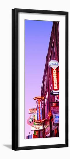 Neon Signs at Dusk, Nashville, Tennessee, USA-null-Framed Premium Photographic Print