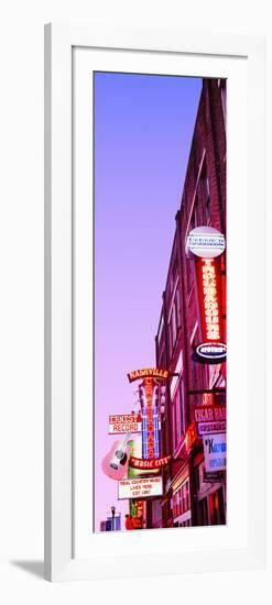 Neon Signs at Dusk, Nashville, Tennessee, USA-null-Framed Photographic Print