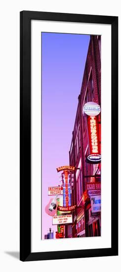 Neon Signs at Dusk, Nashville, Tennessee, USA-null-Framed Photographic Print