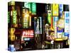 Neon Signs at Night, Taipei, Taiwan, Asia-Charles Bowman-Stretched Canvas