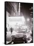 Neon Signs at Night Time on Broadway in New York-null-Framed Stretched Canvas