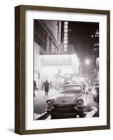 Neon Signs at Night Time on Broadway in New York-null-Framed Photographic Print