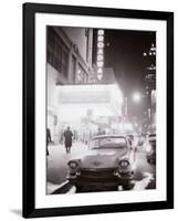 Neon Signs at Night Time on Broadway in New York-null-Framed Photographic Print