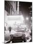 Neon Signs at Night Time on Broadway in New York-null-Mounted Photographic Print