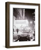 Neon Signs at Night Time on Broadway in New York-null-Framed Photographic Print