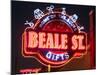 Neon Signs, Beale Street Entertainment Area, Memphis, Tennessee, USA-Walter Bibikow-Mounted Photographic Print