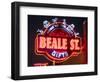 Neon Signs, Beale Street Entertainment Area, Memphis, Tennessee, USA-Walter Bibikow-Framed Photographic Print