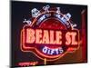 Neon Signs, Beale Street Entertainment Area, Memphis, Tennessee, USA-Walter Bibikow-Mounted Photographic Print