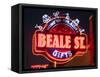 Neon Signs, Beale Street Entertainment Area, Memphis, Tennessee, USA-Walter Bibikow-Framed Stretched Canvas