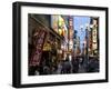 Neon Signs Bring Dotonbori Entertainment District to Life after Sunset, Osaka, Japan-null-Framed Photographic Print