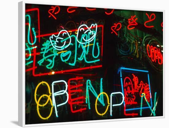 Neon Signs for Sale in Dotombori District Market, Osaka, Japan-Nancy & Steve Ross-Framed Photographic Print