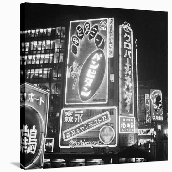 Neon Signs in Osaka-null-Stretched Canvas