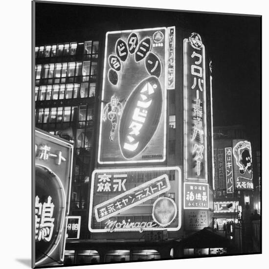 Neon Signs in Osaka-null-Mounted Photographic Print