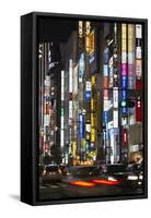 Neon Signs in Shinjuku Area, Tokyo, Japan, Asia-Stuart Black-Framed Stretched Canvas