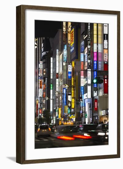 Neon Signs in Shinjuku Area, Tokyo, Japan, Asia-Stuart Black-Framed Photographic Print