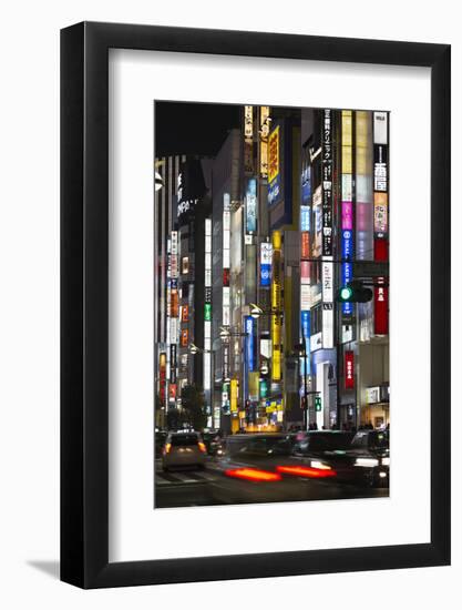 Neon Signs in Shinjuku Area, Tokyo, Japan, Asia-Stuart Black-Framed Photographic Print