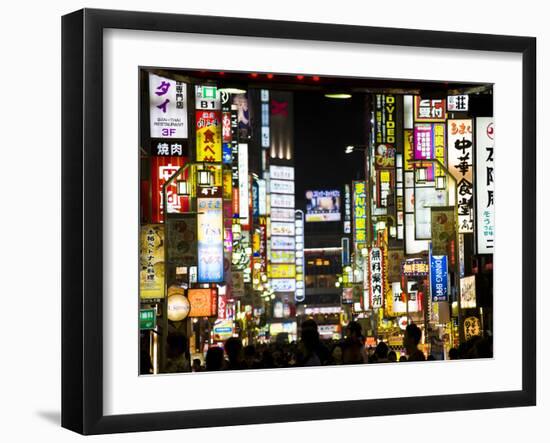 Neon Signs, Kabukicho, Shinjuku, Tokyo, Japan, Asia-Ben Pipe-Framed Premium Photographic Print