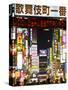 Neon Signs, Kabukicho, Shinjuku, Tokyo, Japan, Asia-Ben Pipe-Stretched Canvas