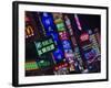 Neon Signs Line Storefronts along Nanjing Road, Shanghai, China-Paul Souders-Framed Photographic Print