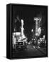 Neon Signs Lining Chinatown Street-null-Framed Stretched Canvas