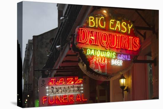 Neon Signs on Bourbon Street, French Quarter, New Orleans, Louisiana, USA-Jamie & Judy Wild-Stretched Canvas