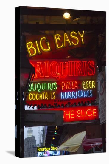 Neon Signs on Bourbon Street, French Quarter, New Orleans, Louisiana, USA-Jamie & Judy Wild-Stretched Canvas