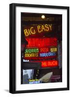 Neon Signs on Bourbon Street, French Quarter, New Orleans, Louisiana, USA-Jamie & Judy Wild-Framed Photographic Print