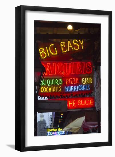 Neon Signs on Bourbon Street, French Quarter, New Orleans, Louisiana, USA-Jamie & Judy Wild-Framed Photographic Print