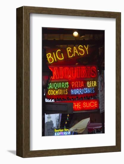 Neon Signs on Bourbon Street, French Quarter, New Orleans, Louisiana, USA-Jamie & Judy Wild-Framed Photographic Print