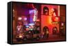 Neon Signs on Broadway Street, Nashville, Tennessee, United States of America, North America-Richard Cummins-Framed Stretched Canvas