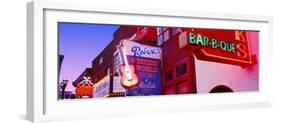 Neon Signs on Building, Nashville, Tennessee, USA-null-Framed Photographic Print