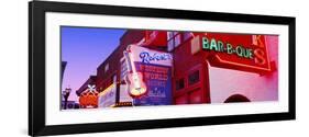 Neon Signs on Building, Nashville, Tennessee, USA-null-Framed Photographic Print