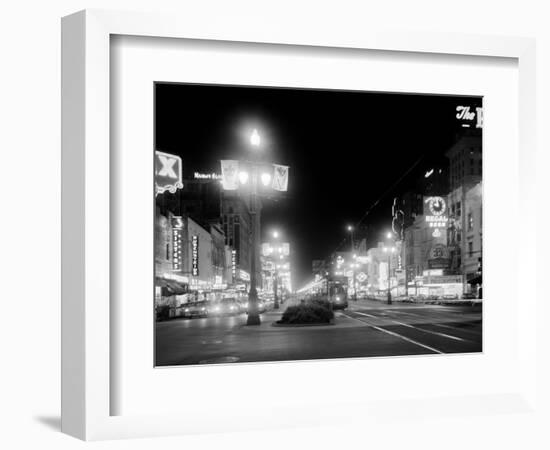 Neon Signs on Canal Street in New Orleans-null-Framed Photographic Print