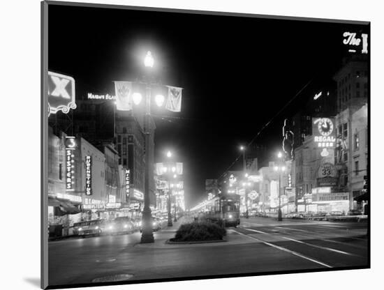 Neon Signs on Canal Street in New Orleans-null-Mounted Photographic Print