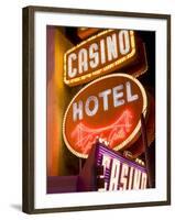 Neon Signs on Fremont Street, Las Vegas, Nevada, United States of America, North America-Richard Cummins-Framed Photographic Print