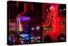 Neon Signs on Lower Broadway Area, Nashville, Tennessee, USA-null-Stretched Canvas