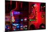 Neon Signs on Lower Broadway Area, Nashville, Tennessee, USA-null-Mounted Photographic Print