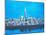 Neon Skyline of New York City Manhattan with One World Trade Center-Martina Bleichner-Mounted Art Print