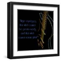 Neon Square Music Quote 2-Suzanne Foschino-Framed Art Print