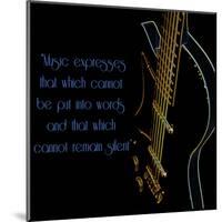 Neon Square Music Quote 2-Suzanne Foschino-Mounted Art Print