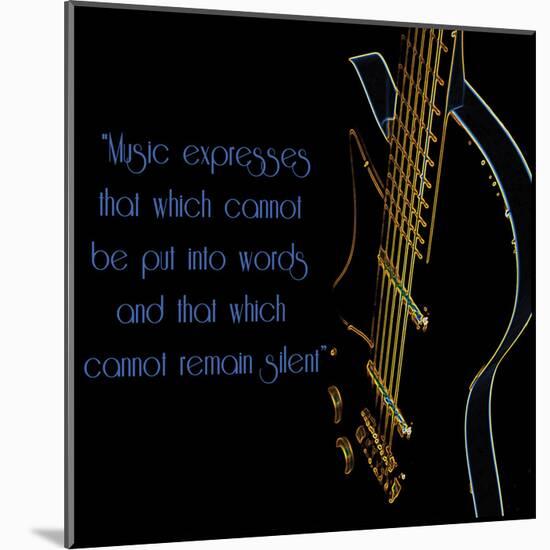 Neon Square Music Quote 2-Suzanne Foschino-Mounted Art Print