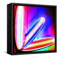 Neon Surf Boards, Miami-Tosh-Framed Stretched Canvas