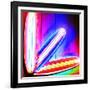 Neon Surf Boards, Miami-Tosh-Framed Art Print