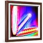 Neon Surf Boards, Miami-Tosh-Framed Art Print