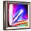 Neon Surf Boards, Miami-Tosh-Framed Art Print