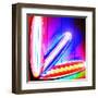 Neon Surf Boards, Miami-Tosh-Framed Art Print