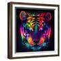 Neon Tiger HR.jpg-null-Framed Art Print